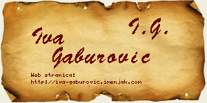 Iva Gaburović vizit kartica